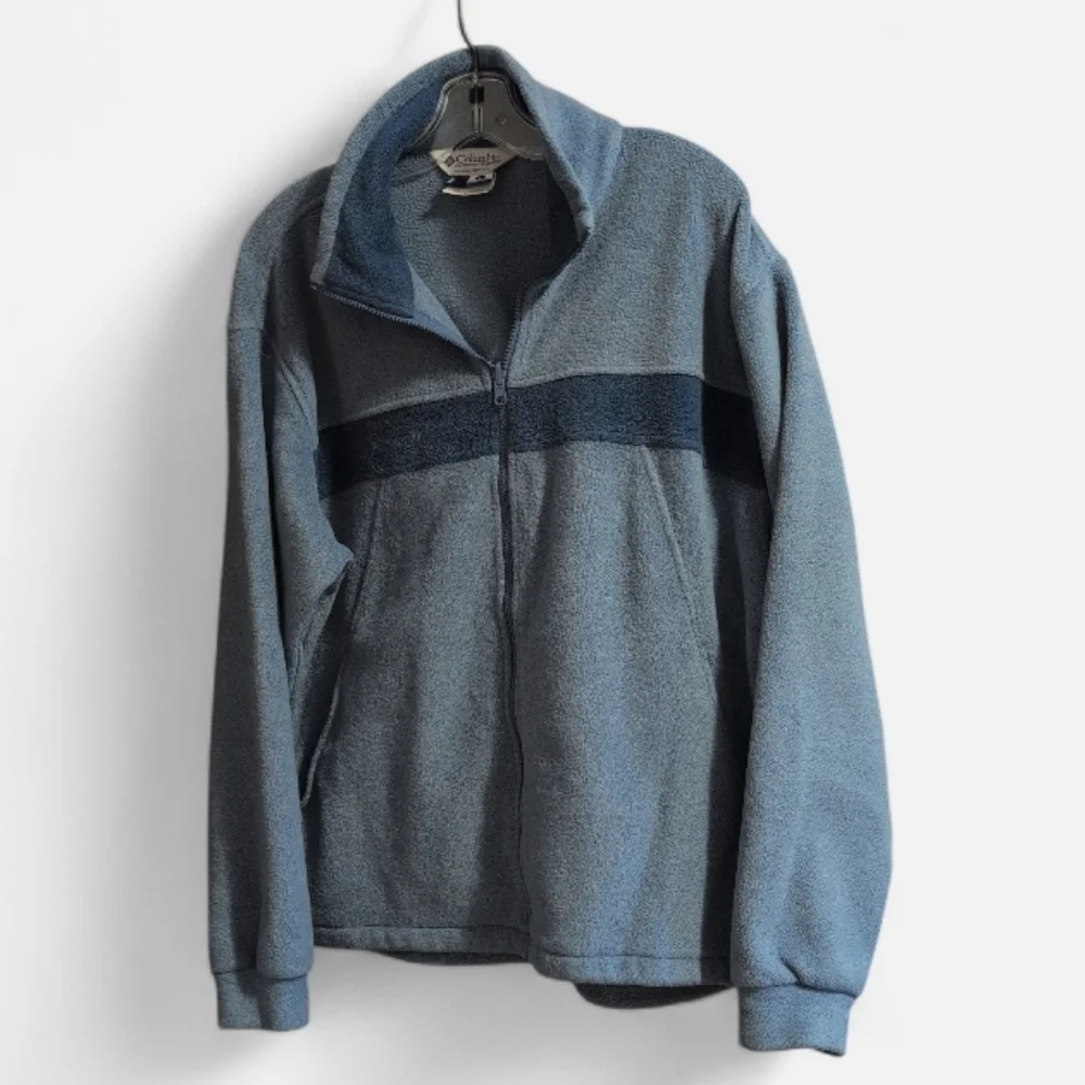 Vintage Columbia Sportswear Men’s L Blue Full-Zip Fleece Winter Jacket - Picture 2 of 8